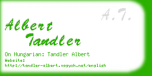 albert tandler business card